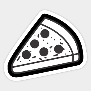 Chicago Deep Dish Pizza Black and White Sticker